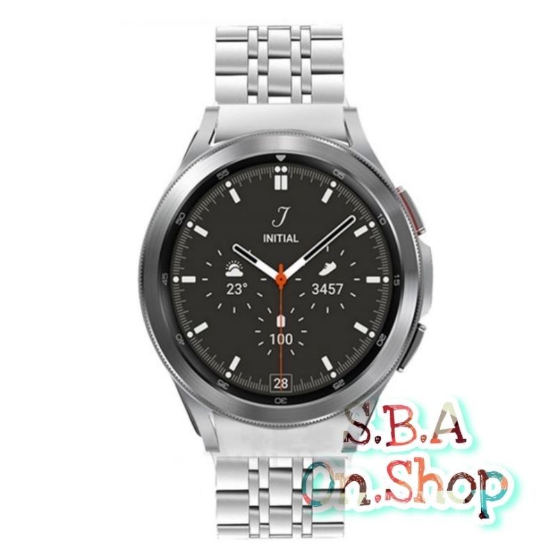Strap Stainless Steel 7 Bead No Gap Samsung Galaxy Watch 4 Classic 42mm Tali Jam Watch Band