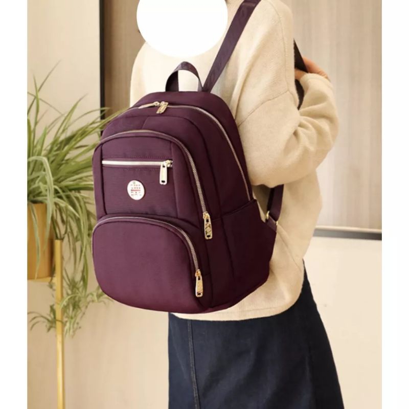 ORIGINAL Tas Ransel CHIBAO Wanita Import KOREA Anti Air Elegan Design Super Tebal