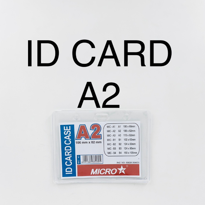 

ISI 20 Plastik Name Tag ID Card Holder Tidur Horizontal A2 106 x 82 MM
