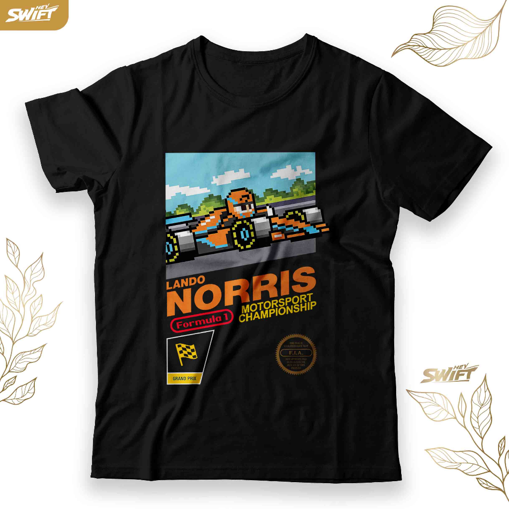 KAOS Lando Norris Formula 1 F1 Mclaren Videogame TSHIRT BAJU DISTRO
