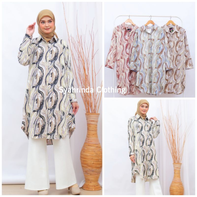 Tunik Kemeja Premium Torry Gelombang Baju Wanita