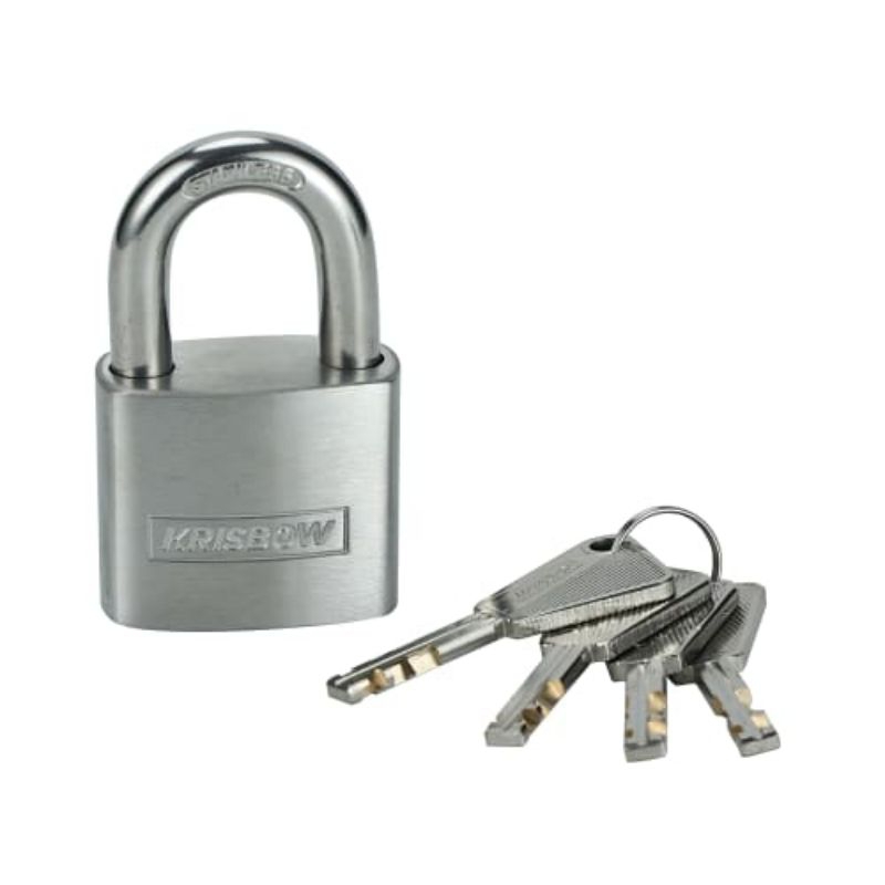 Gembok Stainless Steel 4 cm Krisbow , gembok rumah , gembok pagar , PADLOCK STAINLESS STEEL 40MM KRI