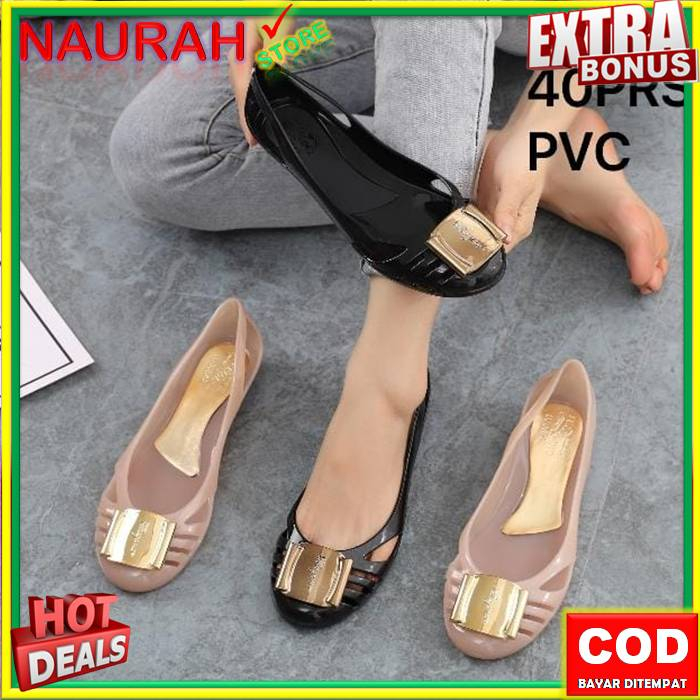 ✨ COD ✔️ SEPATU WANITA FLATSHOES 1808 90F JELLY SHOES 100% ORIGINAL WANGI LENTUR CANTIK RINGAN KUALITAS IMPORT ANTI SLIP