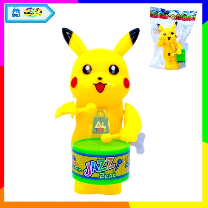 MAINAN DRUM BAND PUTAR KUNCI KARAKTER LUCU DORAEMON / HELLO KITTY / MONYET