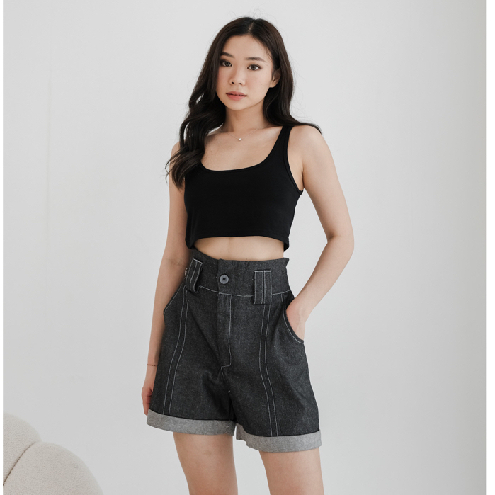 [TAVIA] NAMI HW SHORT PANTS / CELANA PENDEK WANITA / BAWAHAN WANITA / HIGHWAIST PANTS