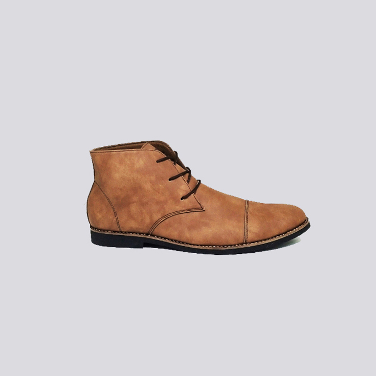 HUGOS 0.8 BOOTS | Sepatu Boot Pria (Ukuran Kaki Jumbo Besar) Pantofel Tali Kulit Coklat Tan