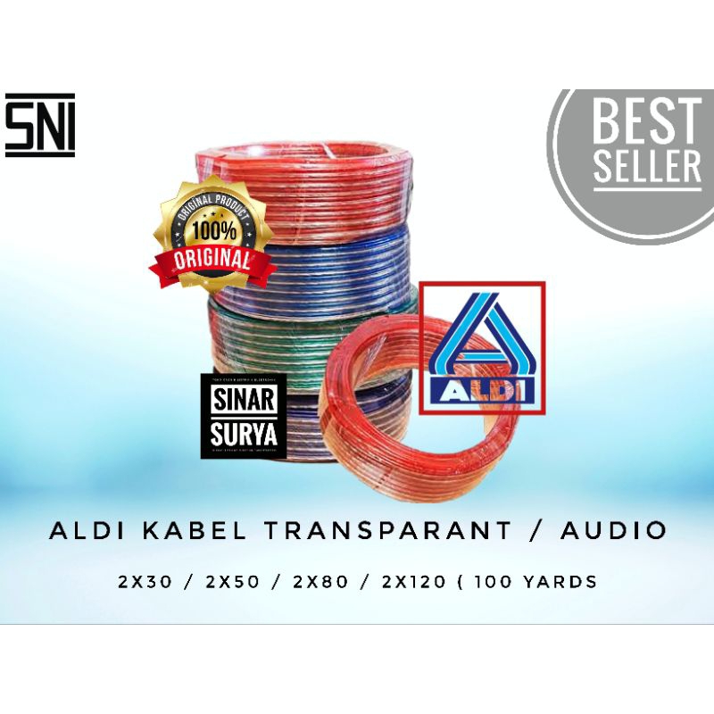 Kabel Serabut / Kabel Monster / Kabel Audio / Kabel Listrik / Kabel Transparan