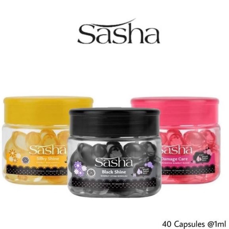 SASHA VITAMIN RAMBUT JAR | SASHA HAIR VITAMIN JAR ISI 40butir