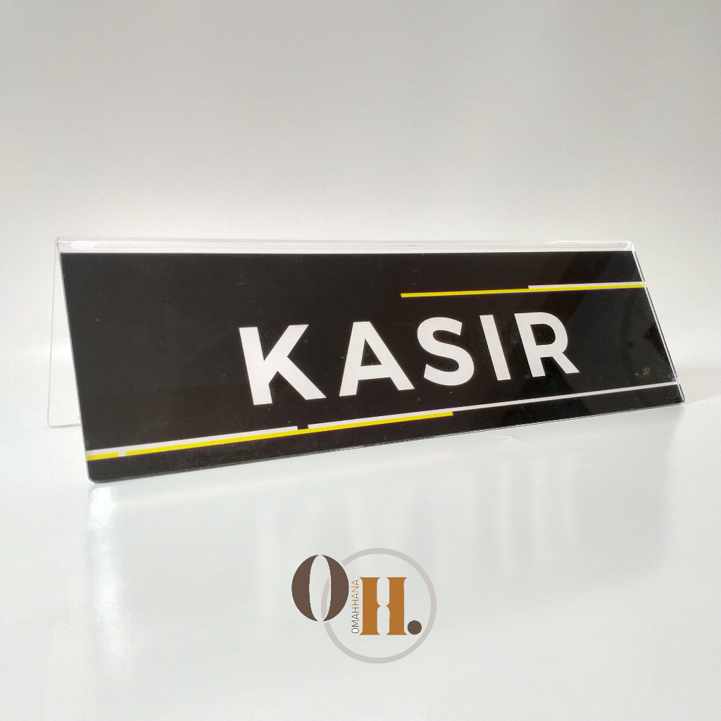 

Akrilik Lipat Kasir Hitam Silver Standar