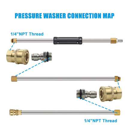 ORIGINAL Konektor Pencuci Bertekanan Tinggi Quick Connector M14X1.5Mm