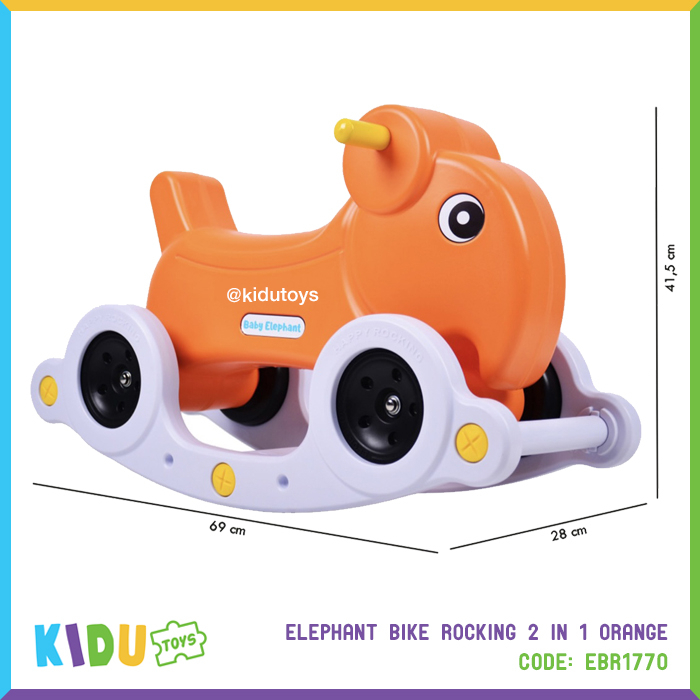 Mainan Sepeda Anak Baby Elephant Balance Bike 178 Kidu Toys