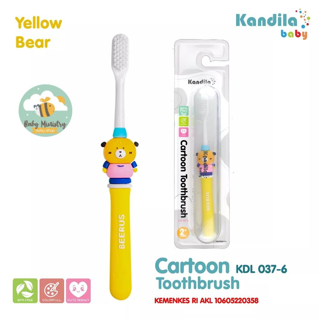 Kandila Baby Cartoon Toothbrush (KDL037-6) / SIKAT GIGI BAYI AMAN /SIKAT GIGI ANAK KARAKTER / SIKAT GIGI BAYI KARAKTER LUCU / SIKAT GIGI KARAKTER