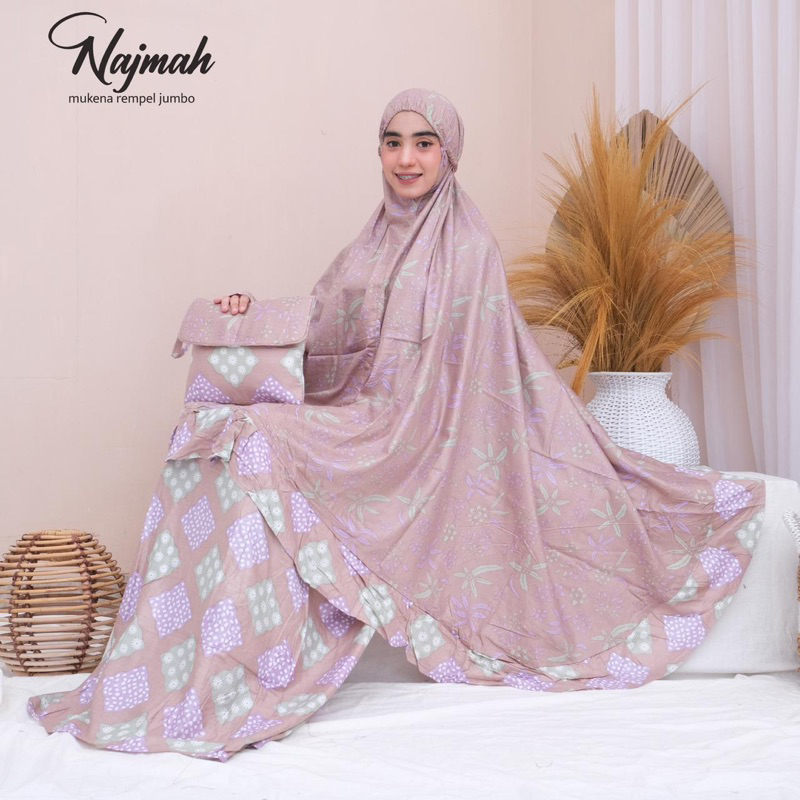 MUKENA RAYON BALI RAMPEL SIZE JUMBO