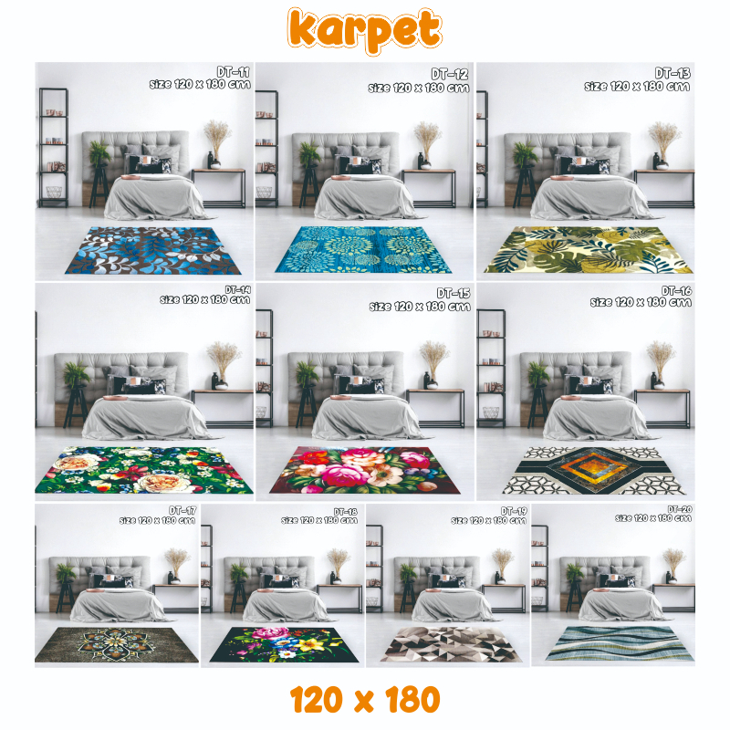 Karpet Lantai Karpet Permadani Karpet Ruang Tamu Anti Slip Ukuran 120Cmx180Cm Goshop88