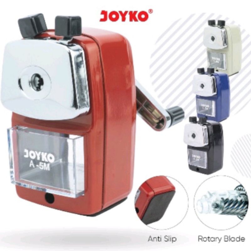 

Rautan putar besi Joyko A5-M / Serutan putar / Sharpener / Rautan duduk besi Joyko A5-M