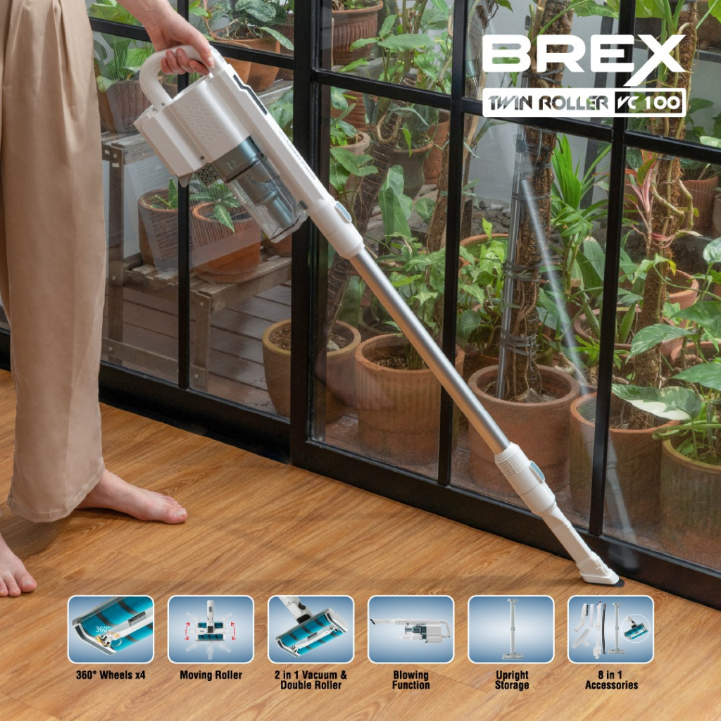 BREX VC100 / VC200 Cordless Vacuum Cleaner 3in1 Vacuum Tanpa Kabel New 2023