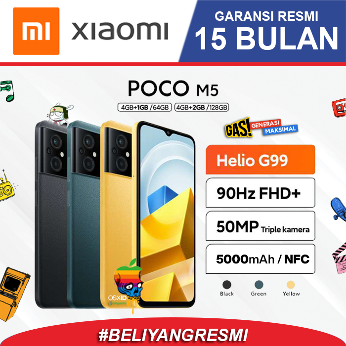 Xiaomi Poco M5 / Poco M5s / Poco M4 Pro / Poco X5 5G - 4/64GB - 4/128GB - 6/128GB - 8/256GB - Garansi RESMI