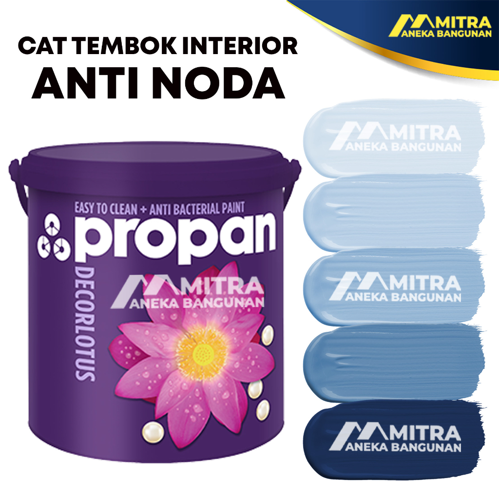 CAT TEMBOK PROPAN DECORLOTUS 2,5 LITER / ANTI NODA / BIRU 029