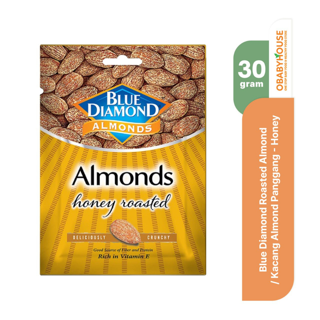 Blue Diamond Roasted Almond / Kacang Almond Panggang 30gr - Honey