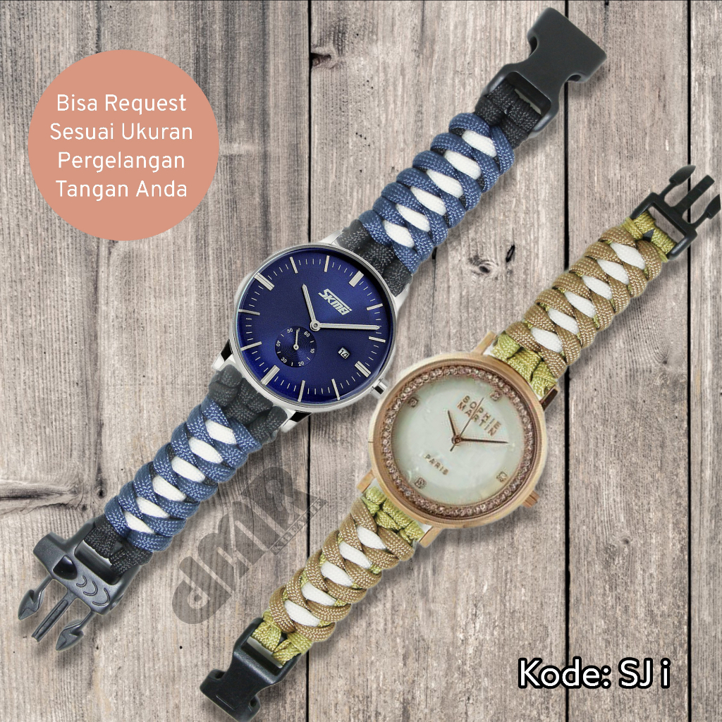 Tali Strap Jam Tangan Premium Paracord Universal Custom Semua Jam Tangan Sport Casual Outdoor Digita