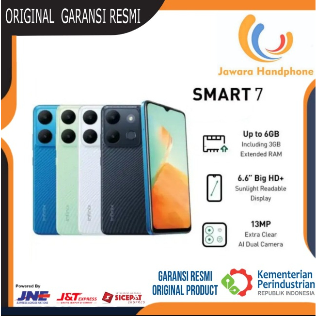 Infinix smart 7 ram 4/64gb Garansi resmi