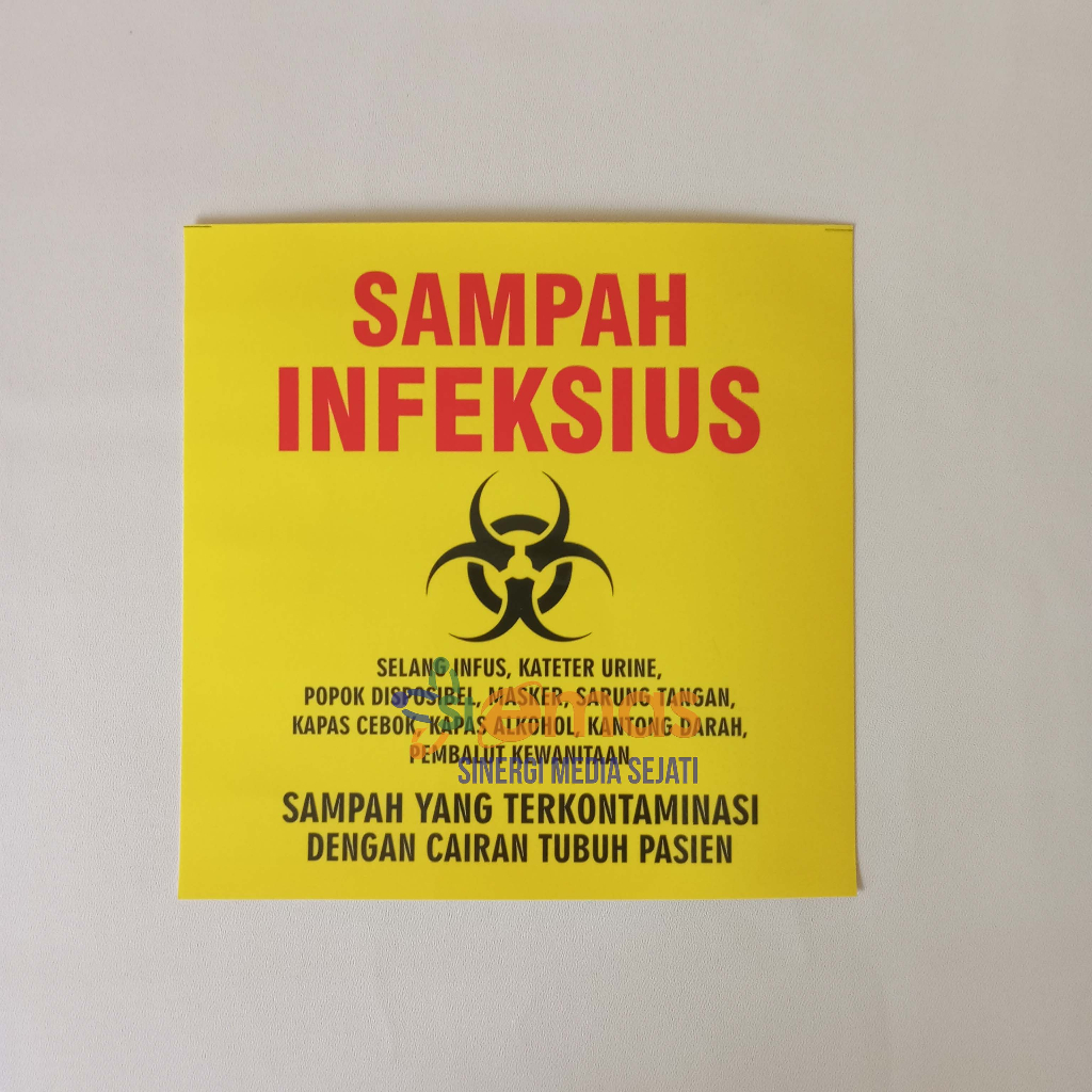 Stiker Sampah Infeksius | Stiker Label Sampah Infeksius