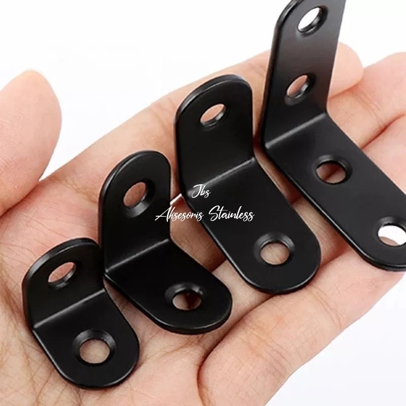 BRACKET SIKU AMBALAN BLACK MATTE 25X25MM(2,5CM) T: 2MM STAINLESS