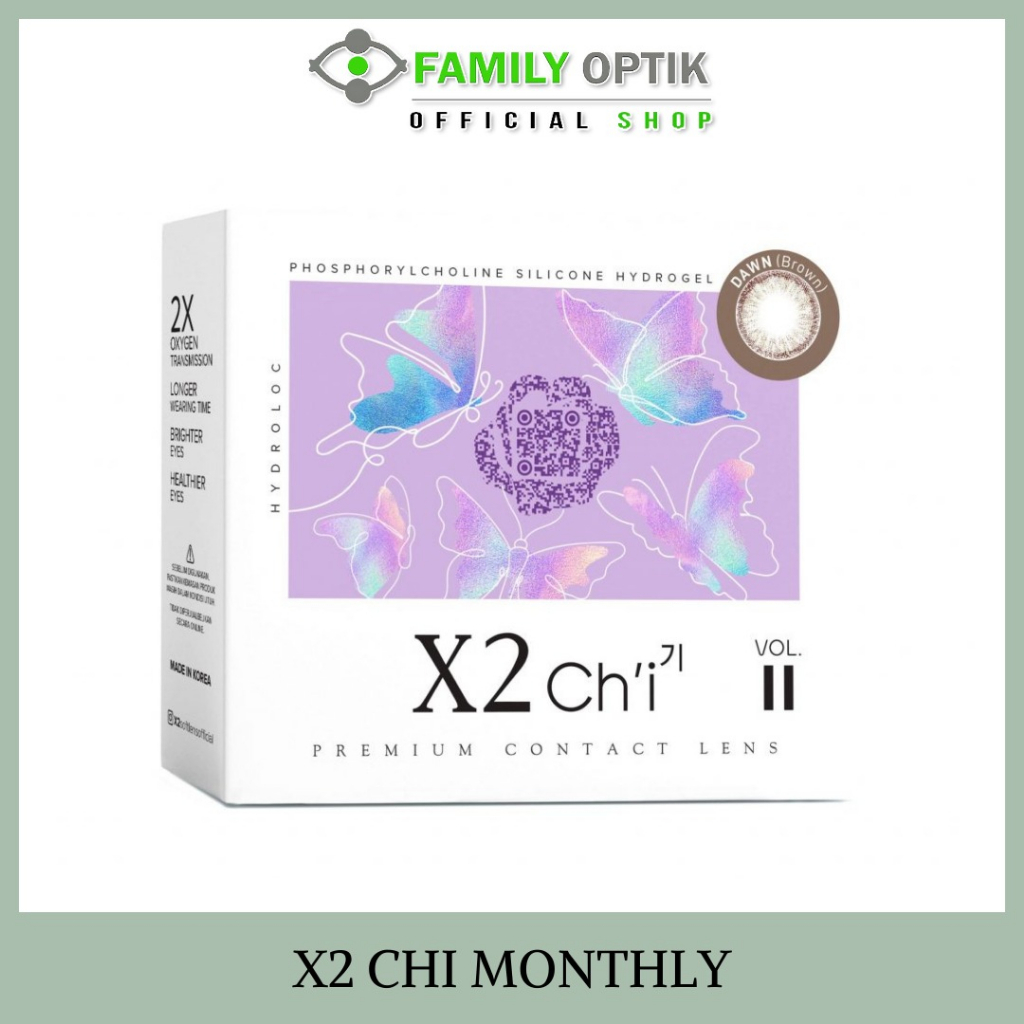 X2 CHI Vol II Lunar (Grey) Monthly Softlens Warna
