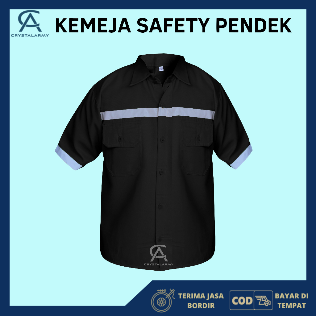 Atasan Kerja Lengan Pendek / Kemeja Safety Pendek / Wearpack Safety / Setelan Baju