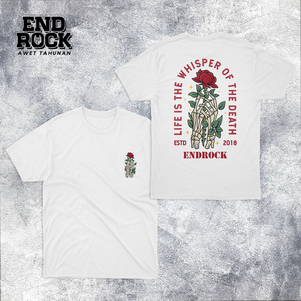 Kaos Distro Original Endrock Tema Roses Of The Dead DTFS155