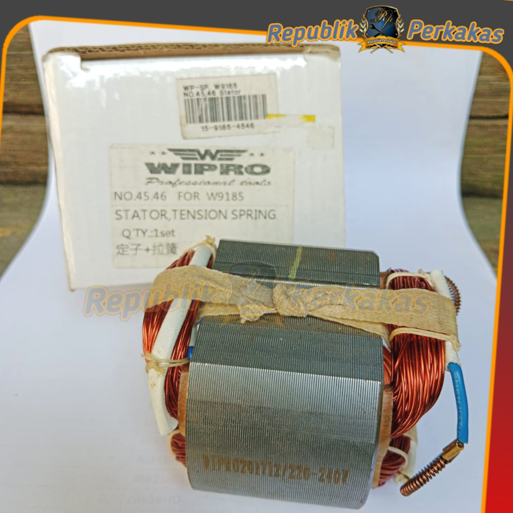 Wipro Stator / Pel / Gulungan W9185 untuk Mesin Circularsaw W9185