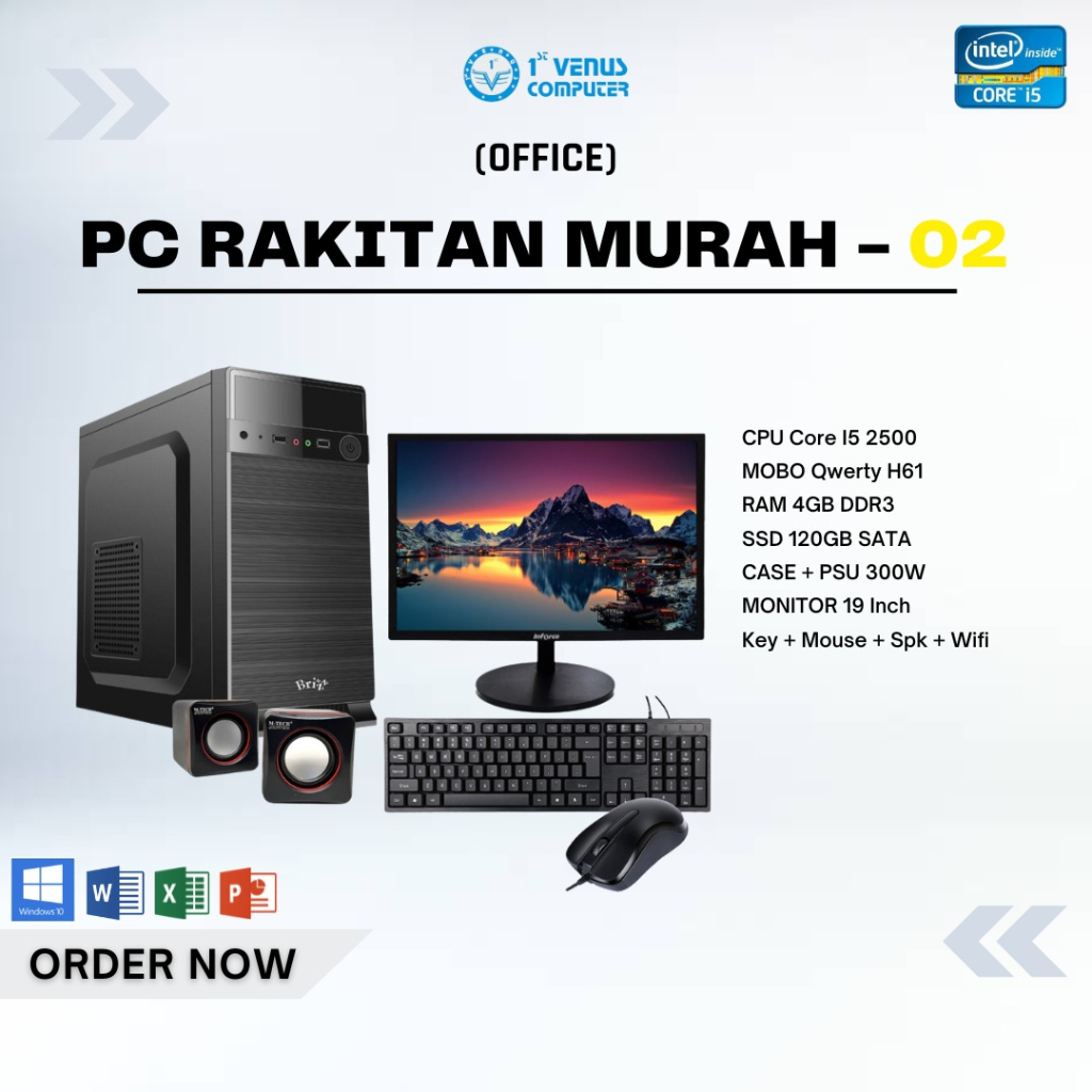 PC RAKITAN KOMPUTER MURAH QWERTY - 02 (OFFICE)