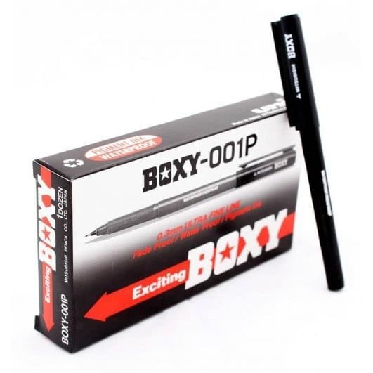 

Pulpen Boxy 001P 0.3mm Hitam Per Lusin