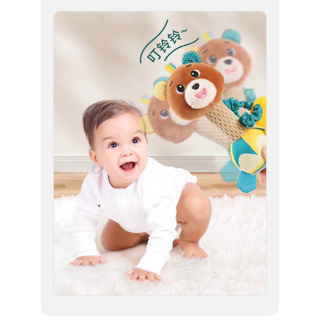 [BIG SALE] Rattle Stick Teether SOZZY Mainan Genggam Bayi Bentuk Binatang Handbell hampers kado bayi