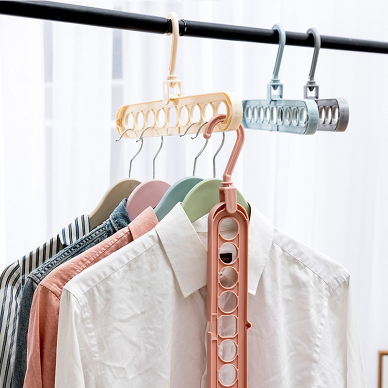 HANGER FOLDABLE GANTUNGAN BAJU LIPAT AJAIB 9 IN 1 MULTIFUNGSI | MAGIC HANGER