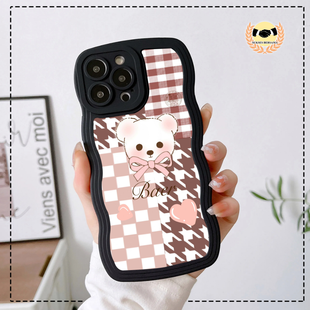 CUSTOM SOFTCASE SILIKON GELOMBANG WAVY CUSTOM BAER  FOR IPHONE 6 6+ 7 8 SE 2020 7+ 8+ X XS XR XS MAX 11 12 13 14 PLUS PRO MAX BSB7717