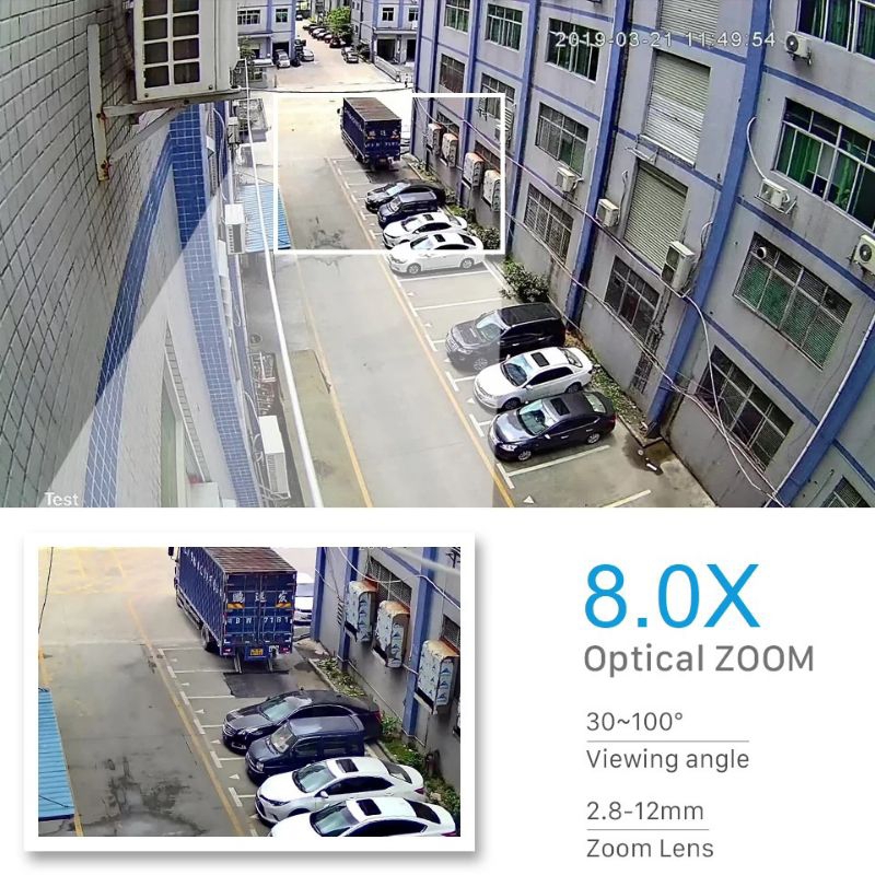 IP CAMERA OUTDOOR PTZ SPEED DOME 8MP 1080P WIRELESS 5x OPTICAL ZOOMColorVu : Malam Berwarna