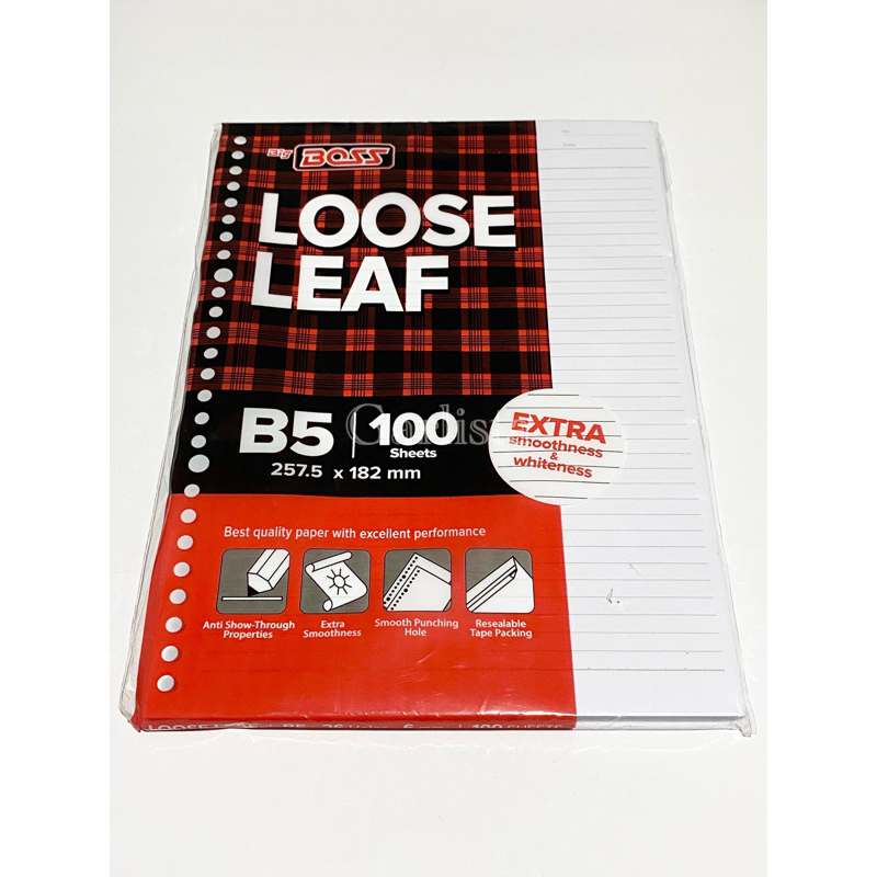 

Kertas Isi Binder B5 Isi 100 Lembar / Loose Leaf B5 Isi 100 Lembar