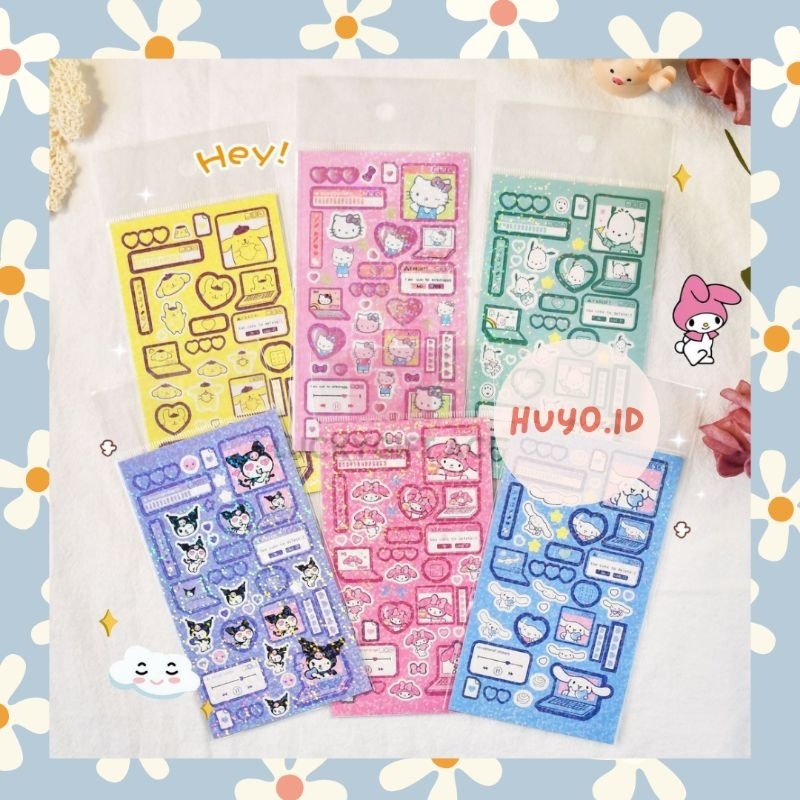 

Stiker Glitter Sanrio | Stiker Melody | Stiker Cinnamon | Stiker Deco | Stiker Journal