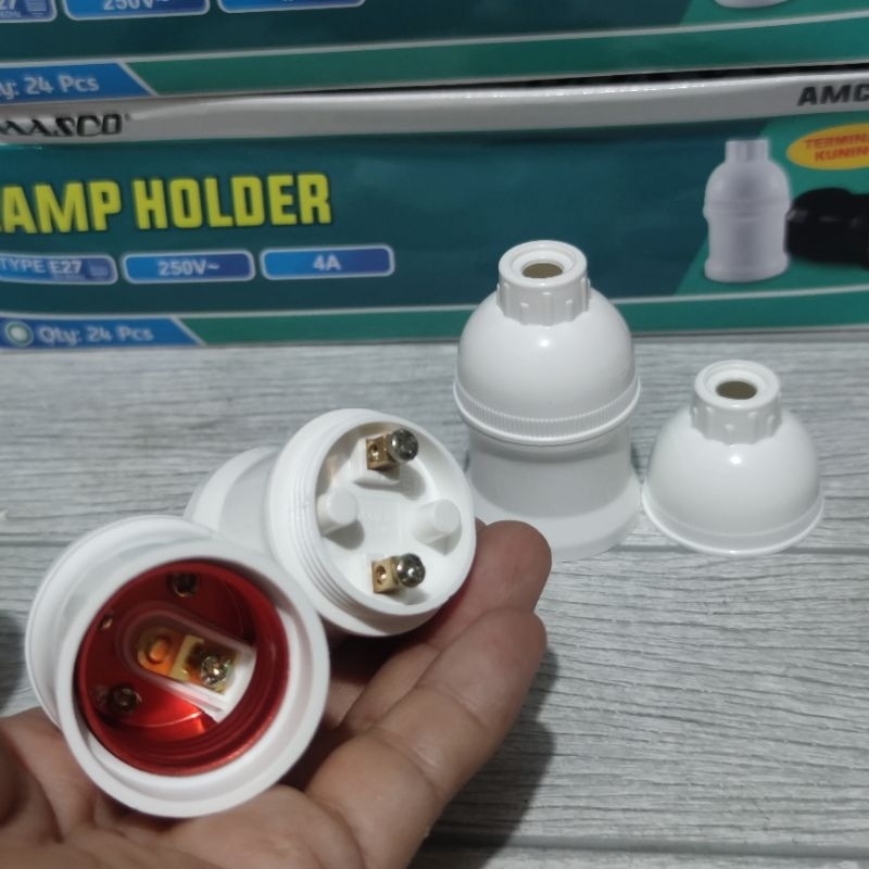 AMASCO FITTING LAMPU GANTUNG PUTIH E27 AMC218W SNI BAGUS