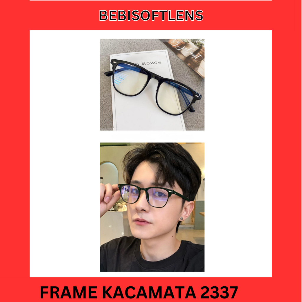 Kacamata Korea 2337 Kacamata Cat Eye, Kacamata Minus Normal , Kacamata Gaya Bluecromic Anti Radiasi Kaca Mata Minus Wanita Pria Kacamata Khusus Plus / Progressive / BB