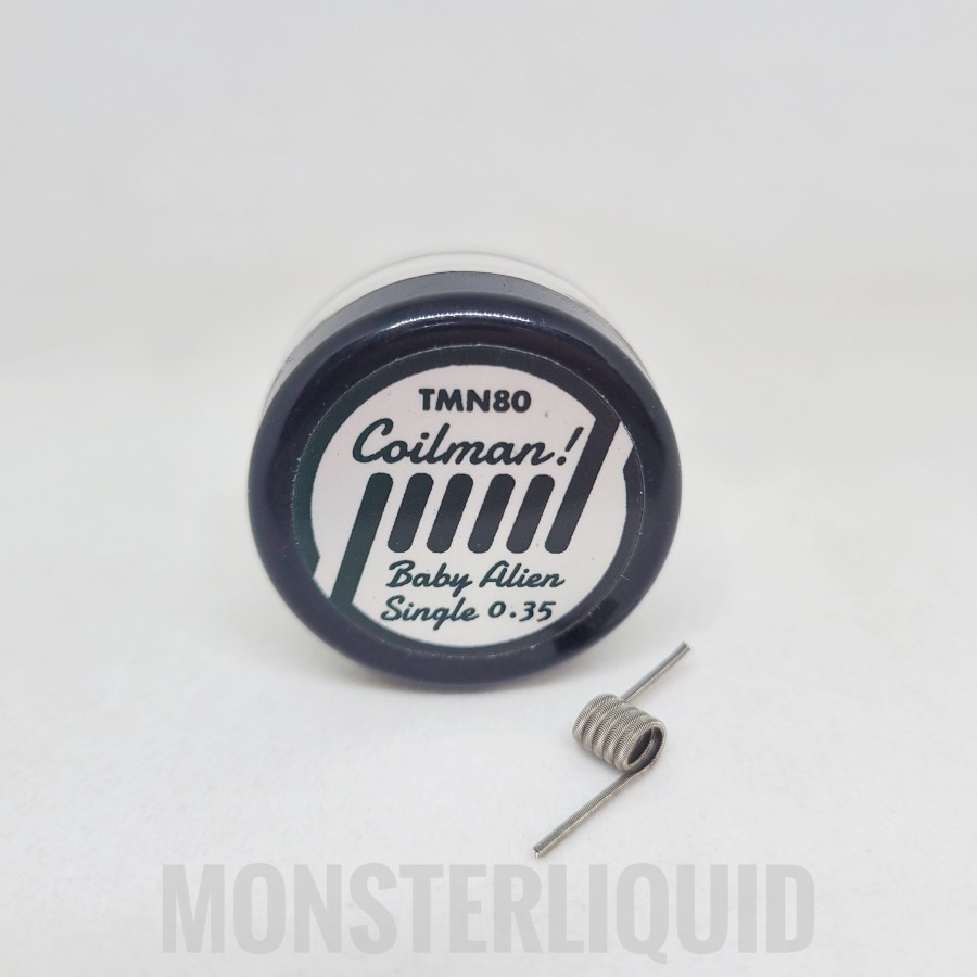 COILMAN TMN80 BABY ALIEN SINGLE COIL 0.35 OHM PREBUILD COILS