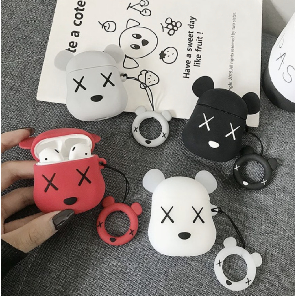 Case Airpods 2 3D Premium Gen 1 Lucu Karakter Inpods 12 Polos Hitam i12 Boba Minnie Toothless