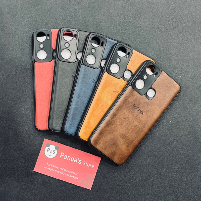 Leather Case Infinix Hot 20i Softcase Kulit Elegan Casing Slim Fit