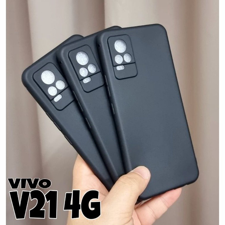 VIVO V21 4G VIVO V21 5G CASE SOFTCASE BLACK PREMIUM, SLIM MATTE PREMIUM, ANTI JAMUR PROTECT CAMERA SILIKON HITAM CAISNG COVER PELINDUNG KAMERA