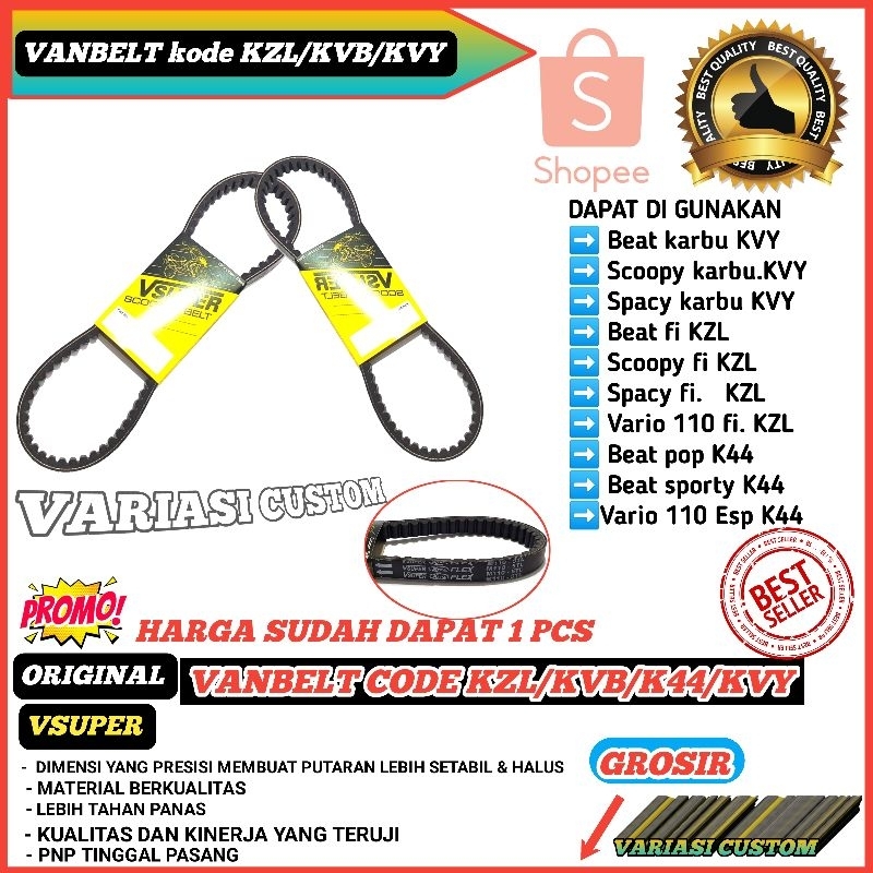 Vanbelt V-Belt Beat Scoopy Spacy Vario 110 KVB KVY KZL K44