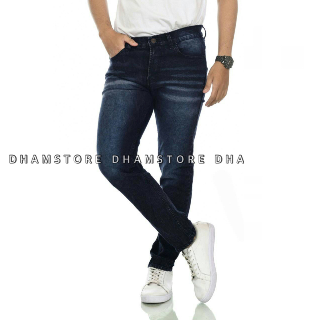 Celana Panjang Jeans Snow Ringkel Celana Panjang Jeans Pria Celana Panjang Jeans Sobek - 02