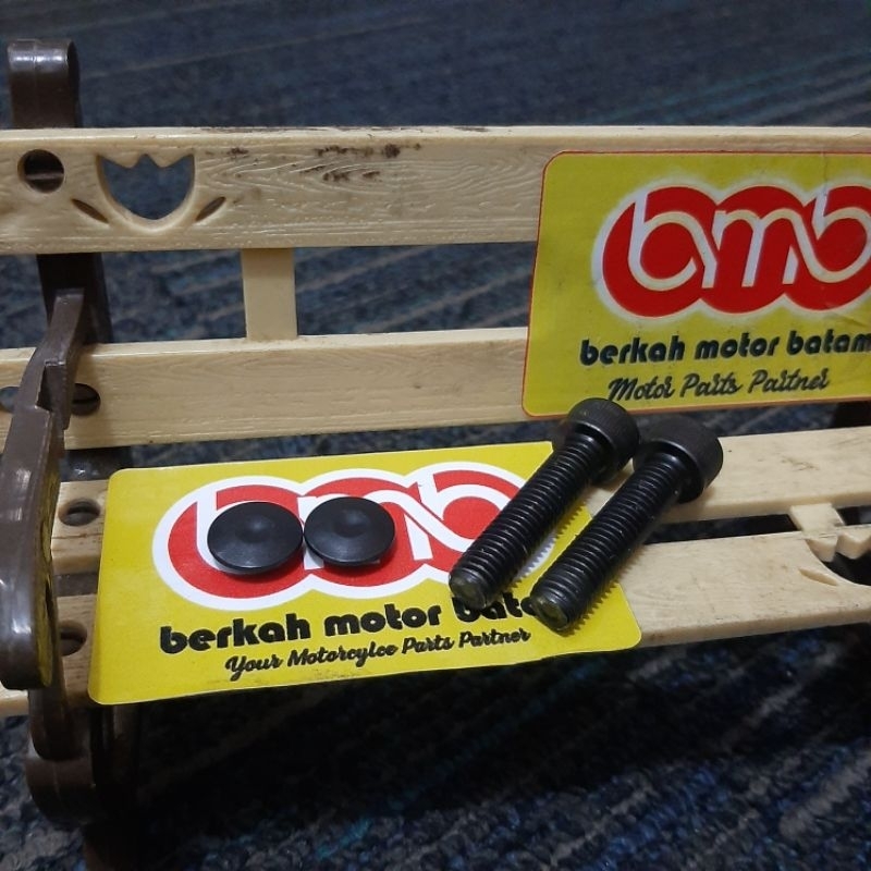 Yamaha 125 Z ZR RXZ Catalyzer baut behel jok dan plastik tutup baut behel jok