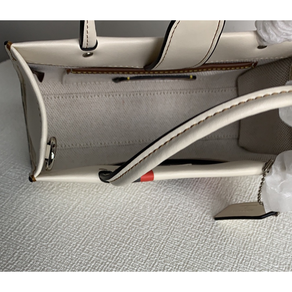 COACH Original CG276 Big White Rabbit Women's CASHIN CARRY 20 Tote Bag Handbag Single Shoulder Bag Crossbody Bag  ttb  267