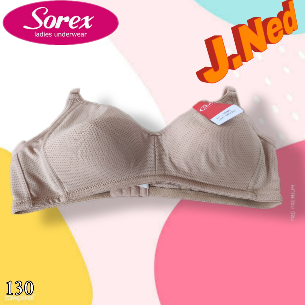 J130 BRA WANITA SOREX TANPA KAWAT TANPA BUSA CEPAT KERING CUP B SIZE 32 - 38